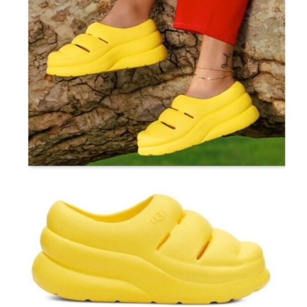 UGG Sport Yeah Clogs Yellow SIZE 8
